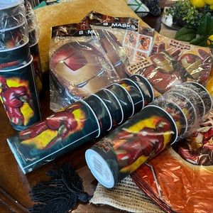 Iron Man party supplies | masks, napkins, cups, balloons
